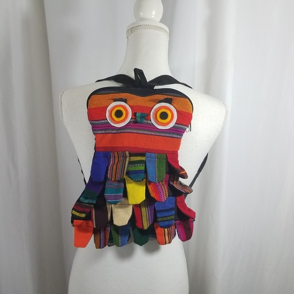 Guatemalan Kids/Small Hobo Owl Backpack NWOT - Picture 3 of 16